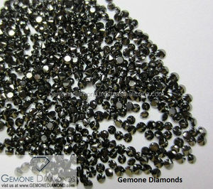 Diamantes negros calibrados sueltos naturales de tamaño de 0,01 quilates a 0,10 quilates diamantes negros sueltos de corte brillante redondo - Product Image 3