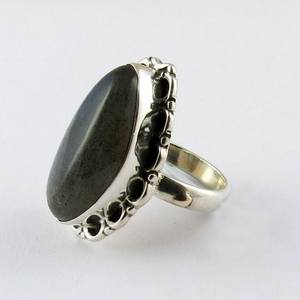 Labradorita azul-Anillo de Plata de Ley 925, tamaño-6,5, diseño único de EE. UU., joyería de plata, anillos de piedras preciosas al por mayor - Product Image 3
