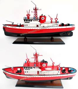 JOHN D McKEAN FIREBOAT BARCO DE MADERA-Hecho a mano Novedad Regalo Artesanía Barco - Product Image 2