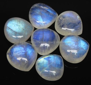 พลอยมูนสโตนธรรมชาติแท้100% อัญมณีทรงหลวมทรงหลังเบี้ยทรงหลวมตัดเหลี่ยมเพชรพลอยขนาดใหญ่ - Product Image 1