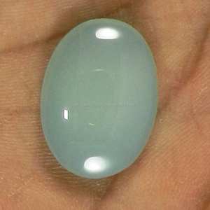 อควา Chalcedony 17X23มม. รูปไข่ Cabochon 4.30 Gms พลอยหลวม IG0474 - Product Image 1