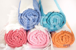 Diamant Pestemal Turc Serviettes Peshtemal Hammam Hammam En Gros Couverture-Turquoise TTDIP-0001 Collection Classique - Product Image 4