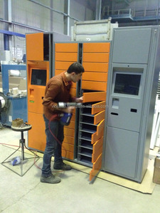 Casillero de almacenamiento de acero de gestión de activos de oficina inteligente con construcción de metal de bloqueo electrónico inteligente - Product Image 3