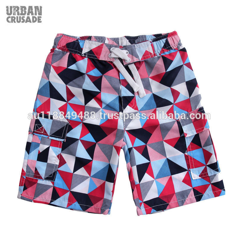 Лето трикотажные мальчики грузовой оптовая продажа спандекс шорты с Drawcord связали