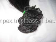 Tejido de pelo virgen sin procesar. Pelo ondulado hecho a mano. Buena calidad, sin desprendimiento y enredo, tejido manual perfecto para el cabello solamente. - Product Image 5