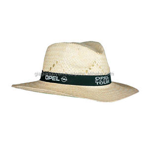 Sombrero de Paja Natural, Sombrero de Hoja de Palma, Sombrero de Vaquero, Sombrero Promocional - Product Image 1