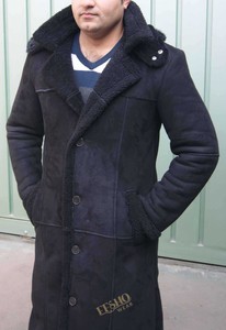 Vestes en cuir à capuche pour hommes très demandées, dernier design, vêtements d'extérieur élégants, coupe ajustée décontractée, bordure en fourrure - Product Image 5