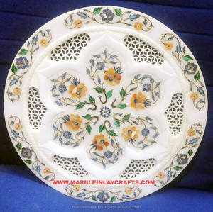 Plaque de pierre Semi-précieuse incrustée de marbre - Product Image 1