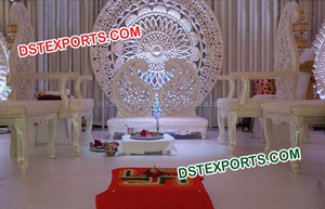 Silla Mandaps de diseño tallada para boda, sillas Mandap de boda india talladas a mano, fabricantes de muebles Mandap hechos a mano, EE. UU. - Product Image 3