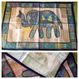 Vintage Patchwork Éléphant Tenture Indienne Brodé Mur Art Tapisserie meilleure Qualité Prix De Gros - Product Image 1