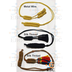 ชุดเดรสเจ้าหน้าที่เชือกถักสีเขียวสีแดงสีเขียวพู่สีขาวสีทองไมลาร์ - Product Image 1