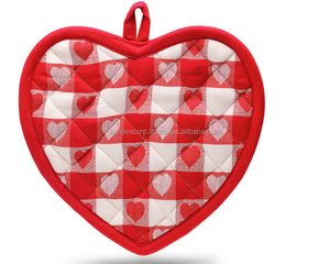 Lujo 100% algodón mejor diseño en forma de corazón Soporte para olla ecológico en la India al precio más barato - Product Image 1