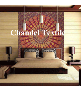 ผ้าแขวนผนังลายแมนดาลา ผ้าคลุมเตียงลายแมนดาลาสไตล์ฮิปปี้ ของตกแต่งสไตล์โบฮีเมียน ผ้าคลุมผนังลายแมนดาลาสำหรับชายหาด ผ้าคลุมโยคะลายแมนดาลา - Product Image 4