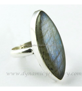 925เงินสเตอร์ลิงผู้หญิงเครื่องประดับงานแต่งงานอัญมณีคลาสสิกแหวนตัดลาบราดอไรต์ขนาดใหญ่การตั้งค่าฝาไข่มุกเพชรสำหรับปาร์ตี้ - Product Image 1