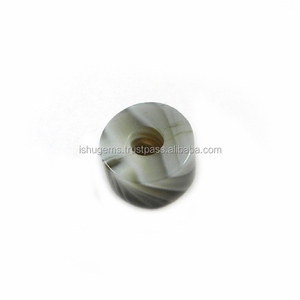 Sardonyx-Cuentas de neumáticos lisos de 14x8x5mm, cuentas de piedras preciosas de gran agujero, cuentas europeas para pulsera, IG0136 - Product Image 1