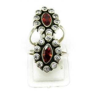 Natural Red CZ 925 Sterling <b>Silver</b> <b>Toe</b> Gemstone <b>Rings</b> Exporter And Wholesaler Stone <b>Silver</b> Jewelry - Product Image 4