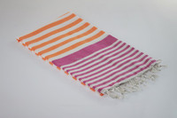 Serviettes de bain turques à rayures Peshtemal, directement de l'usine (gamme arc-en-ciel / Capri), 100% coton, séchage rapide