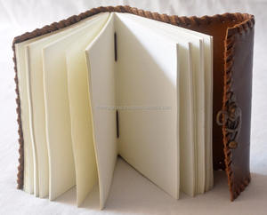 Cahier en cuir véritable vintage fait à la main avec point latéral et fermoir nouveau modèle pour les voyages d'affaires et les promotions - Product Image 1