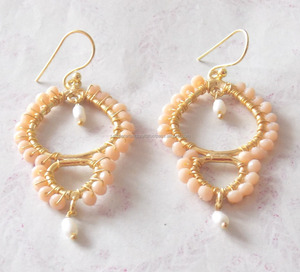 <b>Pink</b> Chalcedony Gemstone Handmade 925 Sterling Silver Gold Plated Chandelier <b>Earrings</b> for Wedding Party & Gift - Product Image 1