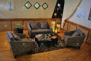 Trendy Design Indoor Water Hyacinth <b>Sofa</b> Set with Acacia Wooden Frame and Natural Wicker - Product Image 4