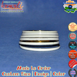 Pulsera de metal de latón hecha a mano de resina india - Product Image 6