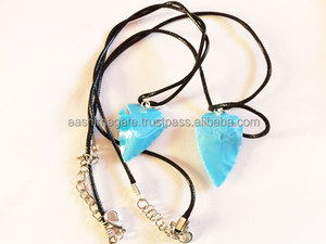 Puntas de flecha indias turquesa hechas a mano, arte de piedras preciosas talladas, estilo Feng Shui Chakra, venta al por mayor, artesanías de piedras semipreciosas - Product Image 3