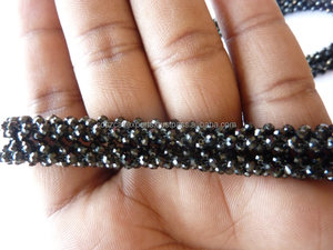 Style classique naturel noir spinelle facettes perles en vrac brin collier pour les fêtes de mariage fiançailles grand cadeau à la mode - Product Image 6