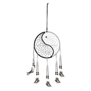  Attrape-rêves Yin Yang porte-bonheur fait main à vendre, attrape-rêves décoratif - Product Image 1