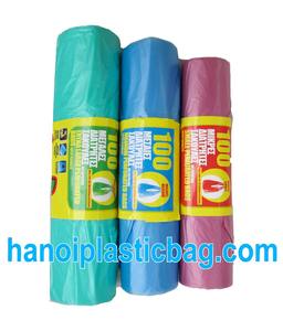 vest carrier plastic bag on roll with logo printing - Product Image 2