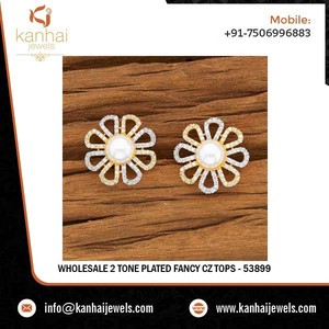 Fabricantes y mayoristas de pendientes de tuerca de diamante americano, joyería de circonia cúbica, venta al por mayor, en Bombai, madrina - Product Image 2