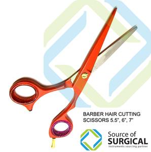 กรรไกรช่างตัดผมสแตนเลสแบบมืออาชีพพร้อมปลายแหลมปลายใบมีดคม - Product Image 4