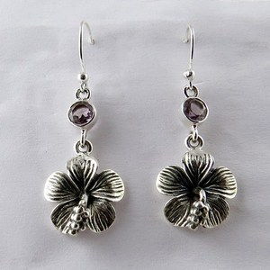 Aretes Huggie de Plata de Ley 925 con Forma de Corazones y Amatista, Estilo Bohemio, Joyería para Mujer, Certificados por Terceros - Product Image 6