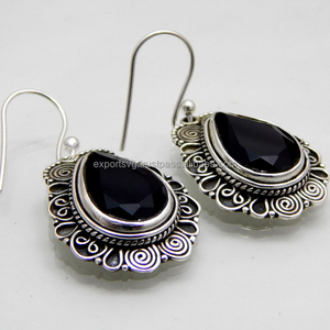 925 <b>Sterling</b> <b>Silver</b> Luxury <b>Hoop</b> <b>Earrings</b> High Quality Garnet Quartz Gemstone for Weddings Engagement Gifts Parties - Product Image 2