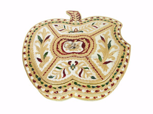 แอปเปิ้ลตกแต่งรูปแฮนด์เมด Meenakari กล่องช็อกโกแลต | กล่องผลไม้แห้ง | กล่องตกแต่งที่ดีที่สุดในราคาที่ดี - Product Image 2