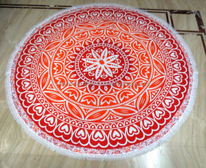 Couverture de Plage Mandala de Bohème de 72 Pouces, Couverture Imprimée, Jeté pour le Yoga, Tenture Murale, Utilisation de Tapisseries de Style Indien - Product Image 1