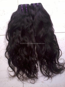 Prix d'usine de trame de cheveux humains indiens ondulés Remy non transformés pour cheveux collés à la machine - Product Image 3