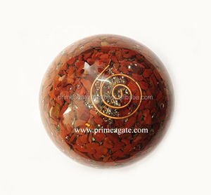 Impresionantes bolas de jaspe rojo de orgonita | Venta al por mayor de productos de orgonita | India - Product Image 1