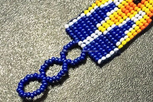 สร้อยข้อมือมิตรภาพลูกปัดเมล็ดพันธุ์ชนเผ่าสีน้ำเงิน Diy สร้อยข้อมือสานความสัมพันธ์โบฮีเมียน