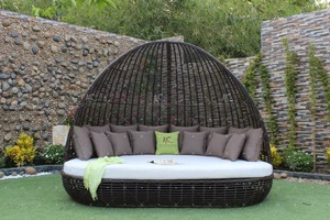 Muebles de Jardín de ratán de PE para exteriores, tumbona grande de diseño novedoso - Product Image 4