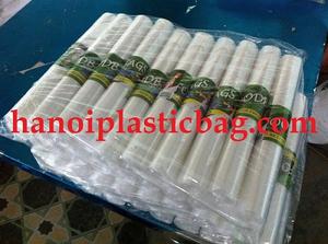 HDPE/LDPE flat bag on roll with printed paper label wholesaler price - Product Image 3