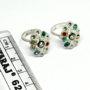 Anillo de Plata de Ley 925 con gema de zirconia cúbica, joyería hecha a mano con punta, de varios tamaños, venta al por mayor - Product Image 6