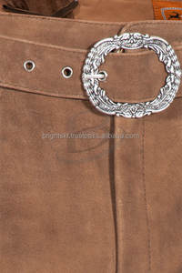 Pantalones de Cuero Brightindus, de Gamuza de Piel de Vaca, Resistentes al Viento, hasta la Rodilla, Color Marrón Oscuro, Grosor de 1.2 mm, Disponibles en Todas las Tallas, para Exteriores - Product Image 3