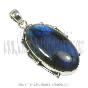 Colgante de piedras preciosas de labradorita natural, Plata de Ley 925 pura, joyería fina, colgantes y dijes, proveedor - Product Image 2