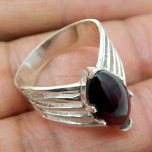 Anillo de bodas de plata de ley 925 con piedras preciosas de ónix negro natural Juego de perlas de diamantes hechos a mano indios Fiestas Proveedores a granel - Product Image 2