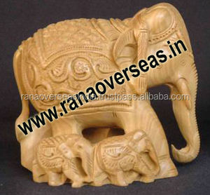 Estatuilla de elefante tallada a mano tradicional hecha de madera para la escuela, la Oficina y la decoración del hogar - Product Image 4