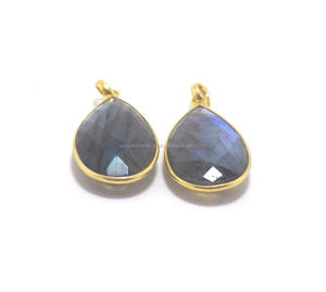 Beautiful Natural <b>Labradorite</b> 925 Sterling Silver 12X16 mm Pear Shape Jewelry <b>Pendant</b> - Product Image 2