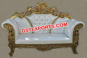 Canapé Royal indien en bois sculpté, ensemble de canapés Royal, meubles de mariage - Product Image 4