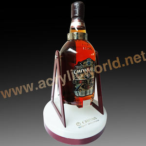 Porte-bouteilles Glorifier en acrylique LED personnalisé Support d'affichage pour bouteilles de vin Support d'affichage - Product Image 2