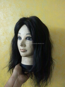 Perruques indiennes de dentelle de cheveux vierges Remy noir naturel diverses longueurs étirées de 12 à 30 pouces Style de vague naturelle - Product Image 3