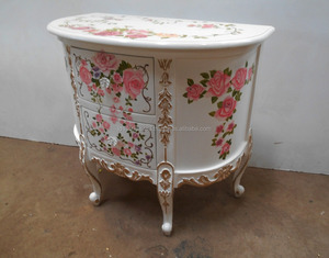 เฟอร์นิเจอร์ไม้มะฮอกกานีคลาสสิกแกะสลักโต๊ะคอนโซลภาพวาดมือเฟอร์นิเจอร์สี - Product Image 4